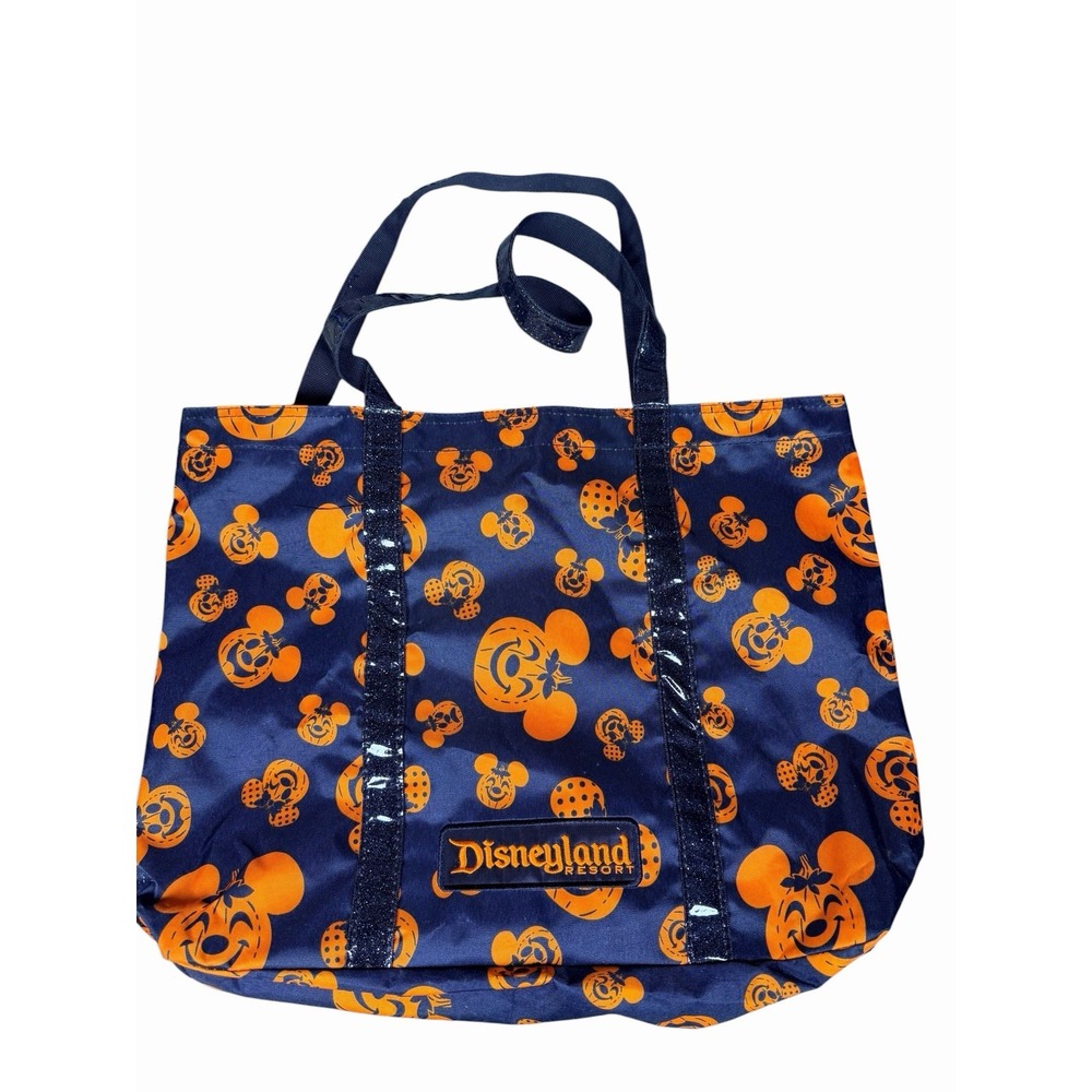 Disney Parks Disneyland Halloween 2021 Pumpkin Mickey Minnie Mouse Tote Bag